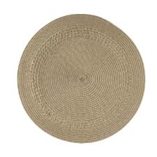 Lugar americano redondo em poli�ster Copa&Cia Luna 38cm tress� allure