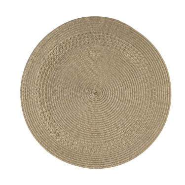 Lugar americano redondo em poli�ster Copa&Cia Luna 38cm tress� allure