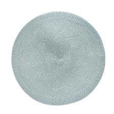 Lugar americano redondo em poli�ster Copa&Cia Serenity 38cm verde suculentas