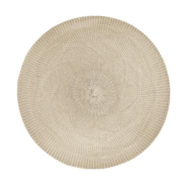 Lugar americano redondo em poli�ster Copa&Cia Serenity 38cm areia