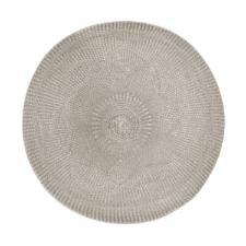 Lugar americano redondo em poli�ster Copa&Cia Serenity 38cm cimento