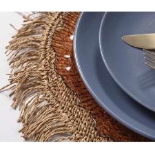 Lugar americano redondo em fibra de papel Copa&Cia Tulum 35cm palha
