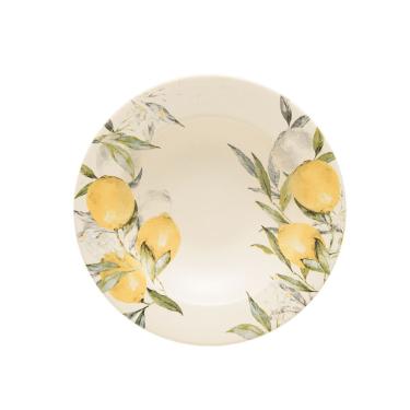 Prato fundo em cer�mica Copa&Cia Aquarelle Siciliano 22cm