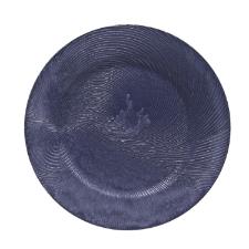 Sousplat em pl�stico Copa&Cia Galles Flat 33cm riscas marinho