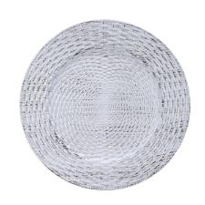 Sousplat em pl�stico Copa&Cia Galles Vime 33cm antique white