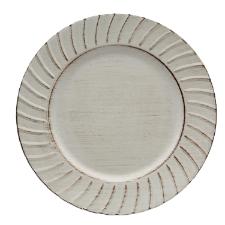 Sousplat em pl�stico Copa&Cia Greco Dorico 33cm ivory