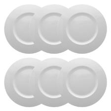 Jogo de sousplat em porcelana Strauss Sable 33,5cm 6 pe�as