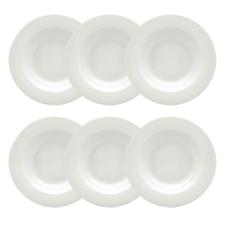 Jogo de pratos fundos em porcelana Strauss Sable 23,5cm 6 pe�as