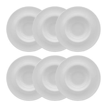 Jogo de pratos fundos bistr� em porcelana Strauss Sable 27,5cm 6 pe�as