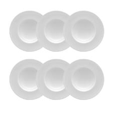 Jogo de pratos fundos bistr� em porcelana Strauss Sable 20,5cm 6 pe�as