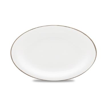 Travessa em porcelana Strauss Silver 23,5x31,5cm