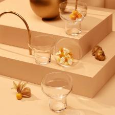 Jogo de ta�as servir em cristal com tampa Strauss Duo 104.296 220ml 2 pe�as