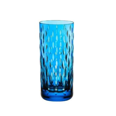 Copo em cristal Strauss Overlay Long Drink 142.152 395ml azul claro