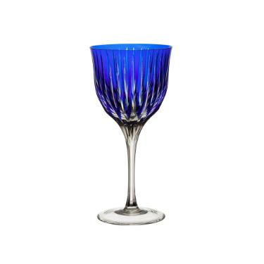 Ta�a para vinho tinto em cristal Strauss Overlay 225.102.150 370ml azul escuro