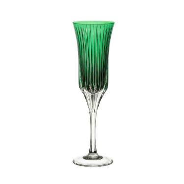 Ta�a de champagne em cristal Strauss Overlay 225.107.150 190ml verde escuro
