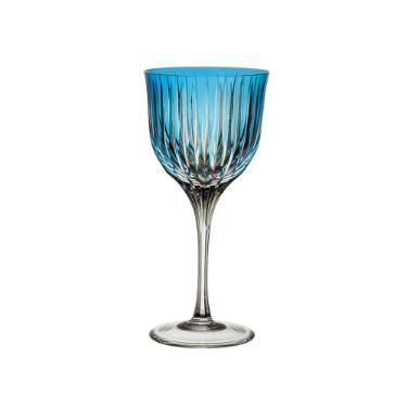Ta�a para vinho tinto em cristal Strauss Overlay 225.102.150 370ml azul claro