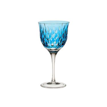 Ta�a para vinho branco em cristal Strauss Overlay 225.103.152 330ml azul claro