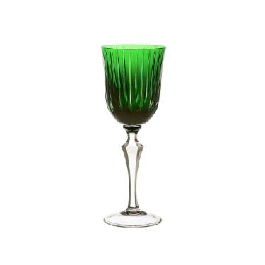 Ta�a para vinho tinto em cristal Strauss Overlay 237.102.150 350ml verde escuro