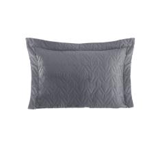 Porta travesseiro Kacyumara Tinto Satine� 300 fios 50cmx70cm chumbo/grafite