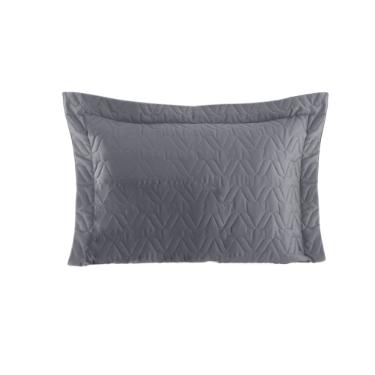 Porta travesseiro Kacyumara Tinto Satine� 300 fios 50cmx70cm chumbo/grafite