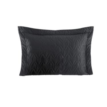 Porta travesseiro Kacyumara Tinto Satine� 300 fios 50cmx70cm preto