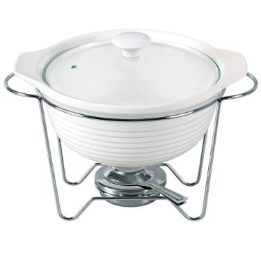 Rechaud redondo em cer�mica Fracalanza Eleonora 2,3 litros: Versatilidade do forno � mesa