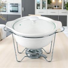 Rechaud redondo em cer�mica Fracalanza Eleonora 2,3 litros: Versatilidade do forno � mesa