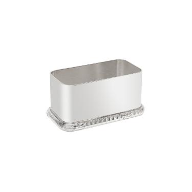 Porta-ado�ante retangular em prata Silverlux Crois� 8,5x4cm
