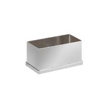 Porta-ado�ante retangular em prata Silverlux Liso 8,5x4cm