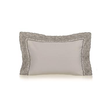 Fronha Trussardi Coralino 300 fios  50cmx70cm Branco/Adri�tico
