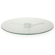 Centro de mesa girat�rio em vidro e alum�nio Forma Collection 60cm incolor