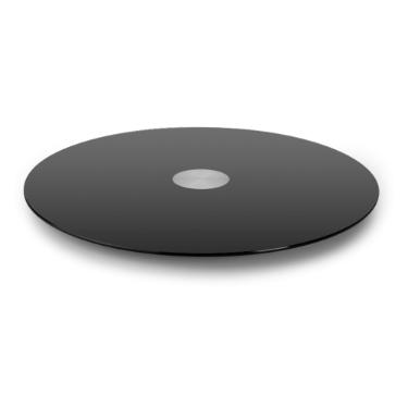 Centro de mesa girat�rio em vidro e alum�nio Forma Collection 60cm preto