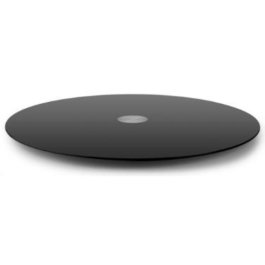 Centro de mesa girat�rio em vidro e alum�nio Forma Collection 70cm preto