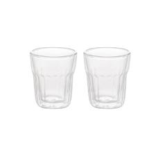 Jogo de copos em vidro para caf� parede dupla Wolff Retr� 100ml 2 pe�as