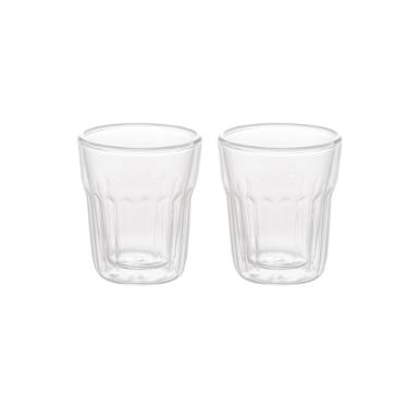 Jogo de copos em vidro para caf� parede dupla Wolff Retr� 100ml 2 pe�as