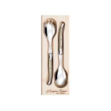 Jogo de talheres para salada em inox Laguiole 2 pe�as champagne