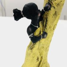 Estatueta de resina Elby Mulher africana e filhos 28cm