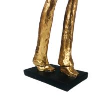 Estatueta de resina Elby M�sico com saxofone 48cm dourado