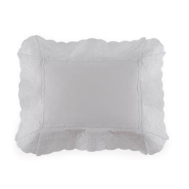 Almofada Trussardi Giancarlo 300 fios 30cmx40cm Branco/Branco