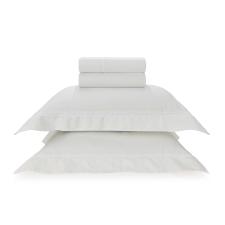 Jogo de len�ol Trussardi Portello 300 fios King Branco/Branco