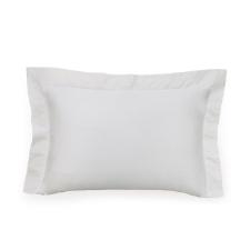 Fronha Trussardi Portello 300 fios 50cmx70cm Branco/Branco