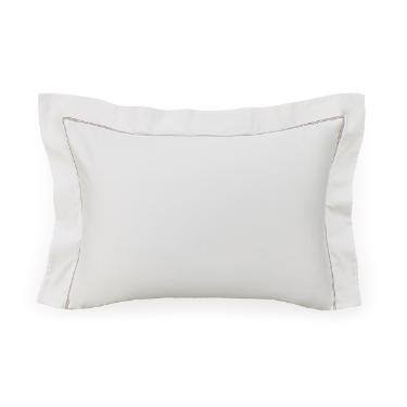 Fronha Trussardi Portello 300 fios 50cmx70cm Branco/Legno