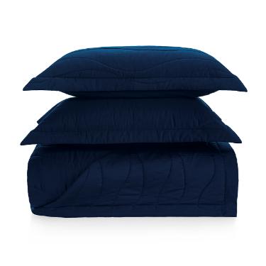Colcha Trussardi Novara 300 fios King 2,90mx2,50m Marinho