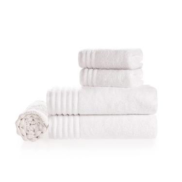 Jogo de Banho Trussardi Imperiale 5 Pe�as 86cmx1,50m Branco