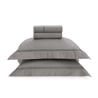 Jogo de len�ol Trussardi Capitale 300 fios King Marmo/Ardosia