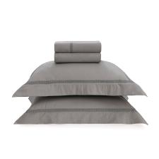 Jogo de len�ol Trussardi Capitale 300 fios Queen Marmo/Ardosia