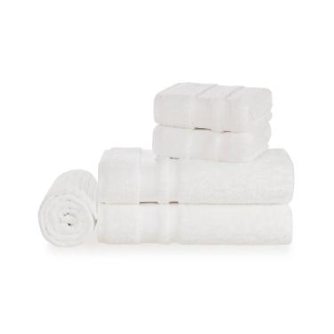 Jogo de Banho Trussardi Lorenzi 5 Pe�as 86cmx1,50m Branco