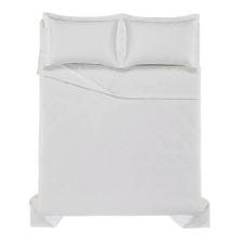 Colcha Trussardi San Marco 400 fios King 2,90mx2,50m 100% Algod�o Branco e Branco