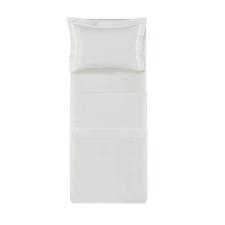 Jogo de len�ol Trussardi Vercelli 300 fios 100% Algod�o Solteiro Branco/Branco