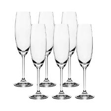 Jogo de ta�as champagne em cristal Bohemia Anna 220ml 6 pe�as